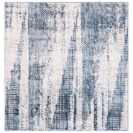 Safavieh 6 x 6 ft. Olympia 220N Power Loomed Square Area Rug Blue & Ivory OPA220N-6SQ